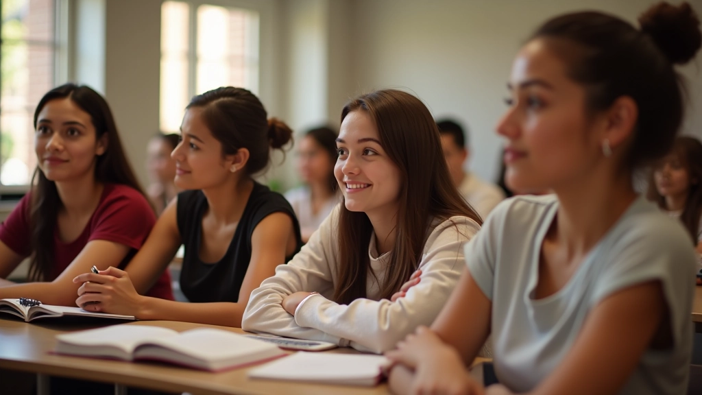 Studenti che imparano lo spagnolo in classe