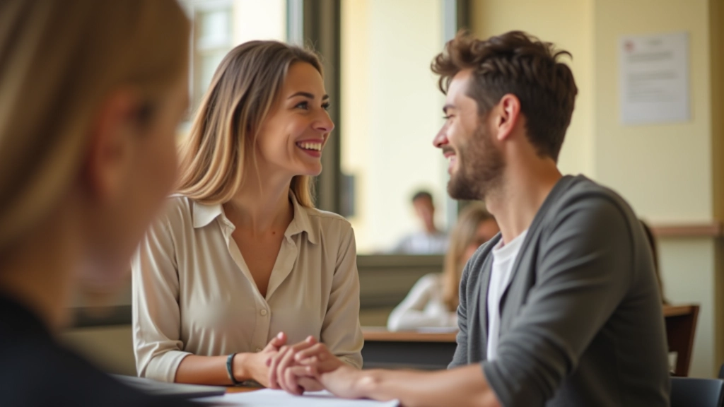 Insegnante che parla con uno studente durante una lezione